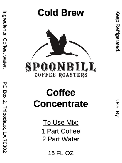Cold Brew Concentrate, 16oz (Available on Friday at the BRI)